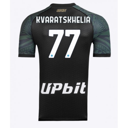 Fotbalové Dres SSC Napoli Khvicha Kvaratskhelia #77 Alternativní 2023-24 Krátký Rukáv